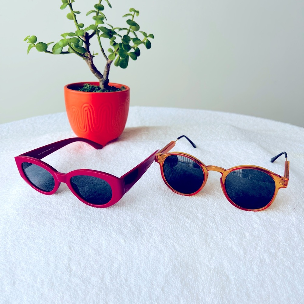 Men’s / Unisex Sunglasses UK Red and Amber Sunglasses Duo - Picture 12 of 12